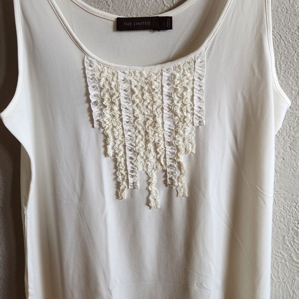 The Limited Women's Ivory Sleeveless Blouse